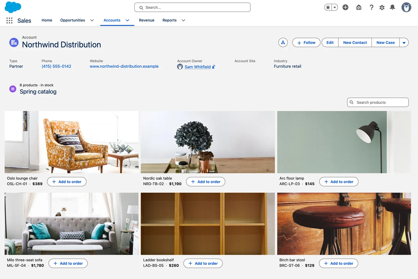 Visual product catalog