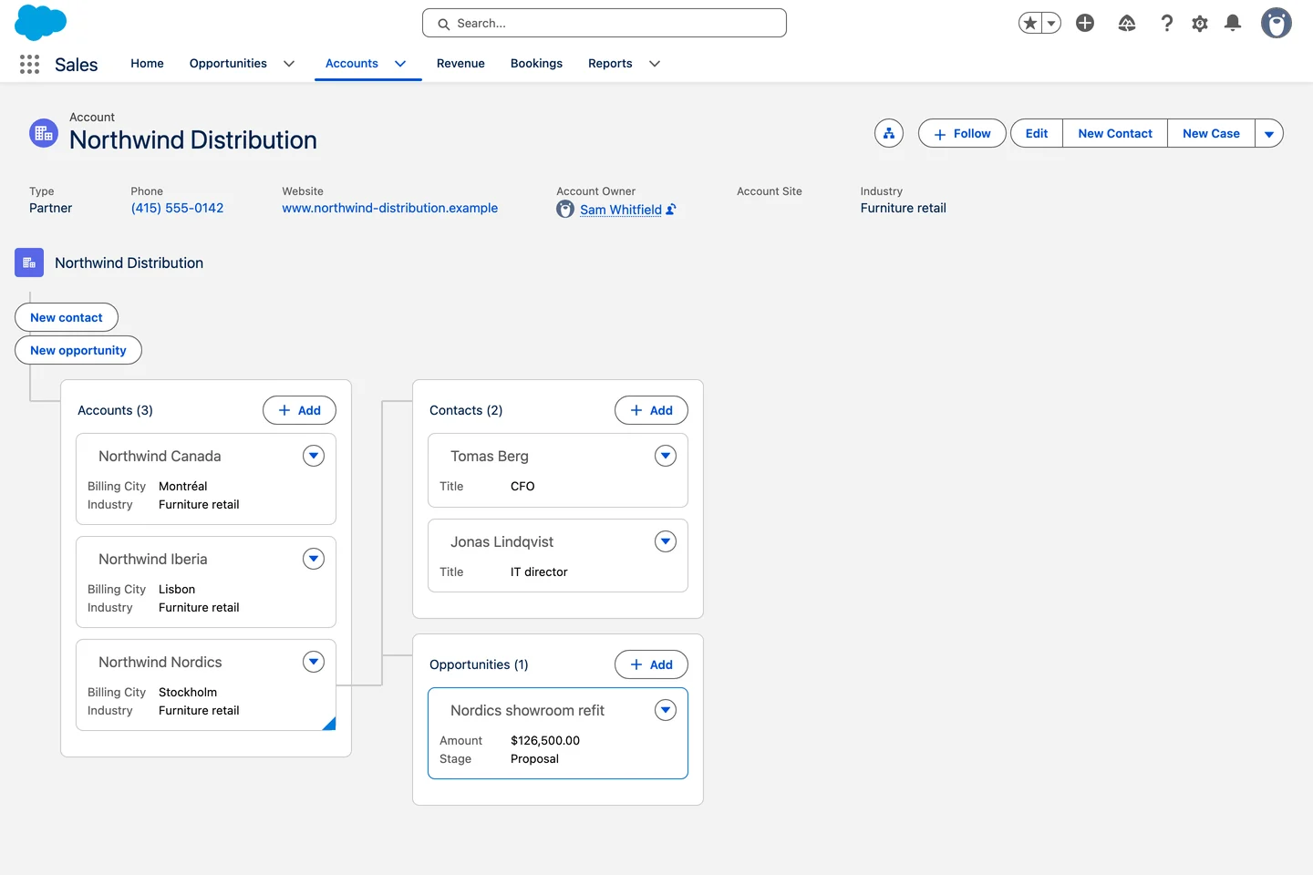 Account map in one tag