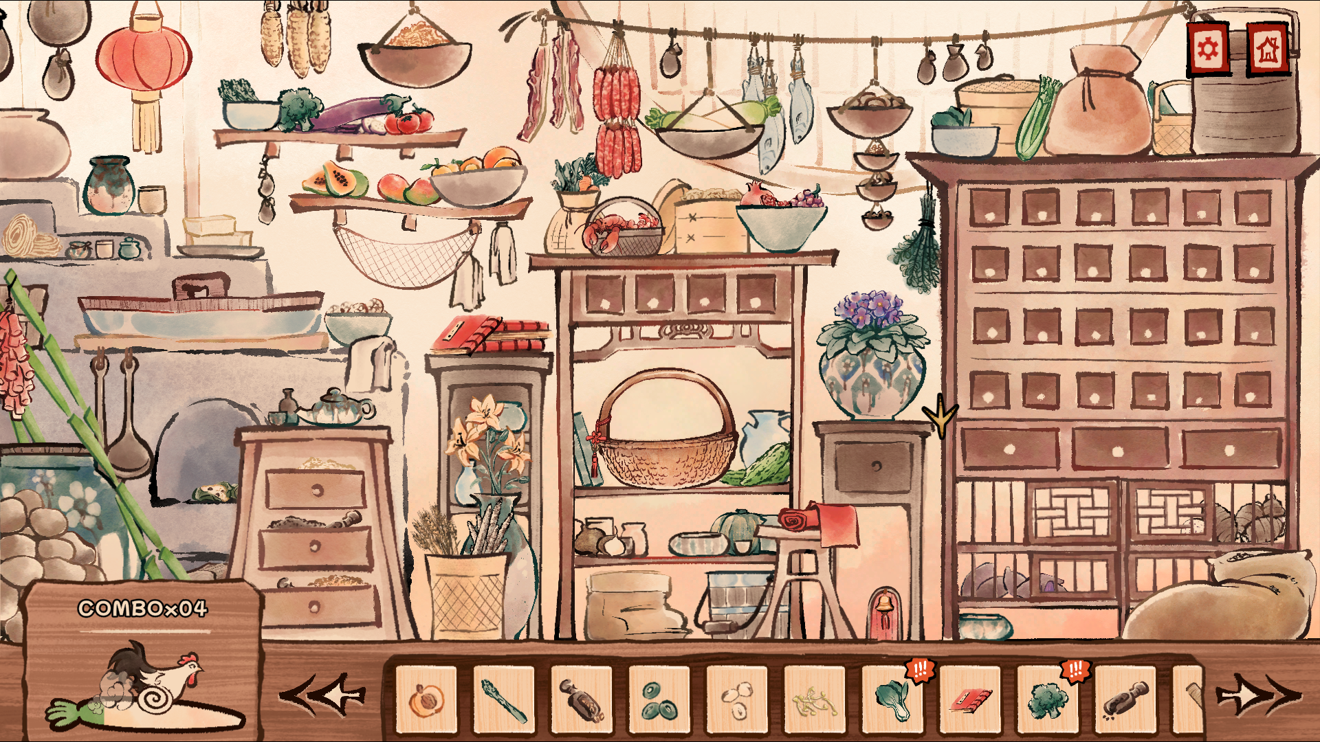 A well stocked ancient kitchen from Rat level