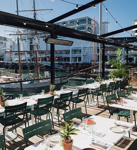 Waterside restaurant in Auckland at Lula Inn