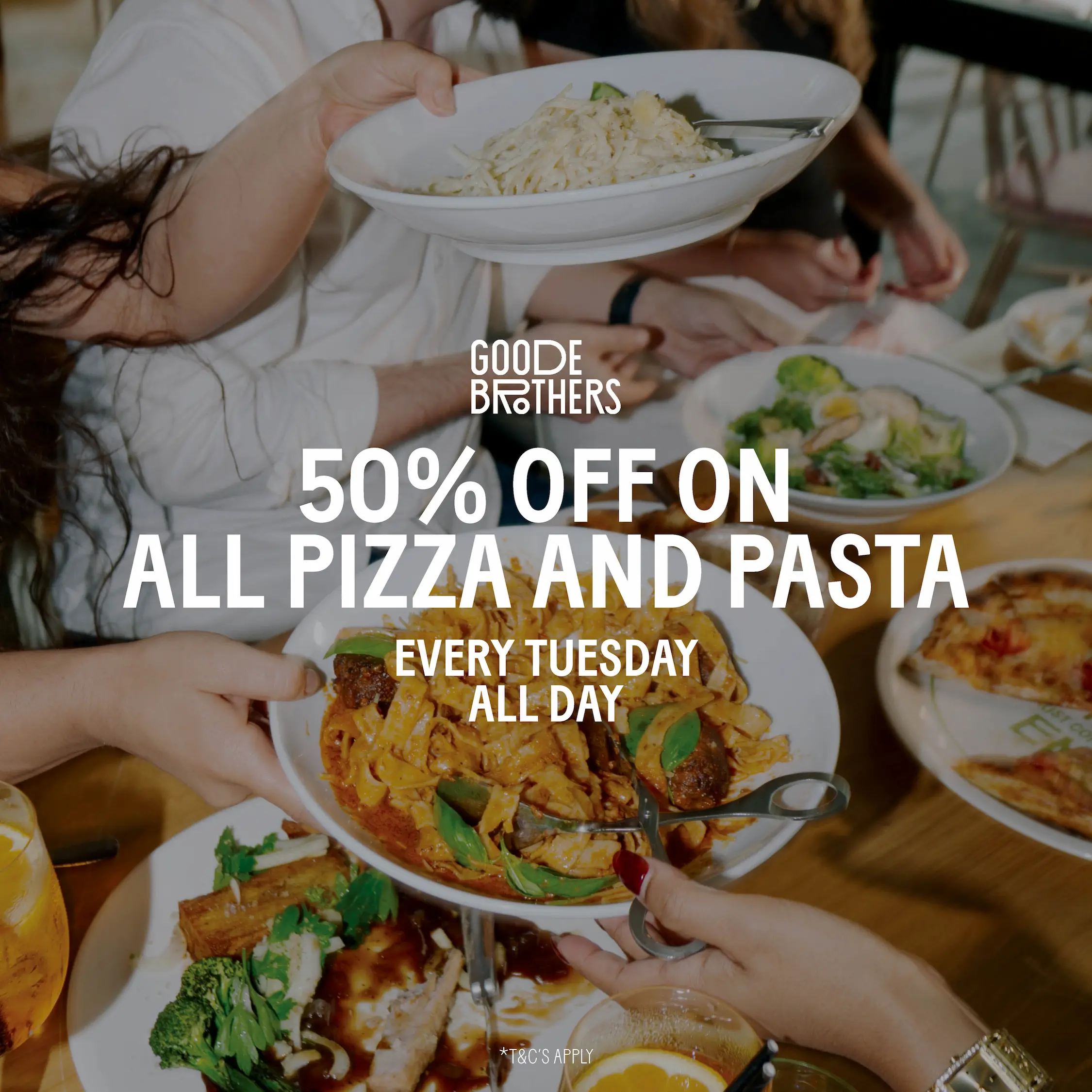 1/2 Price Pizza & Pasta