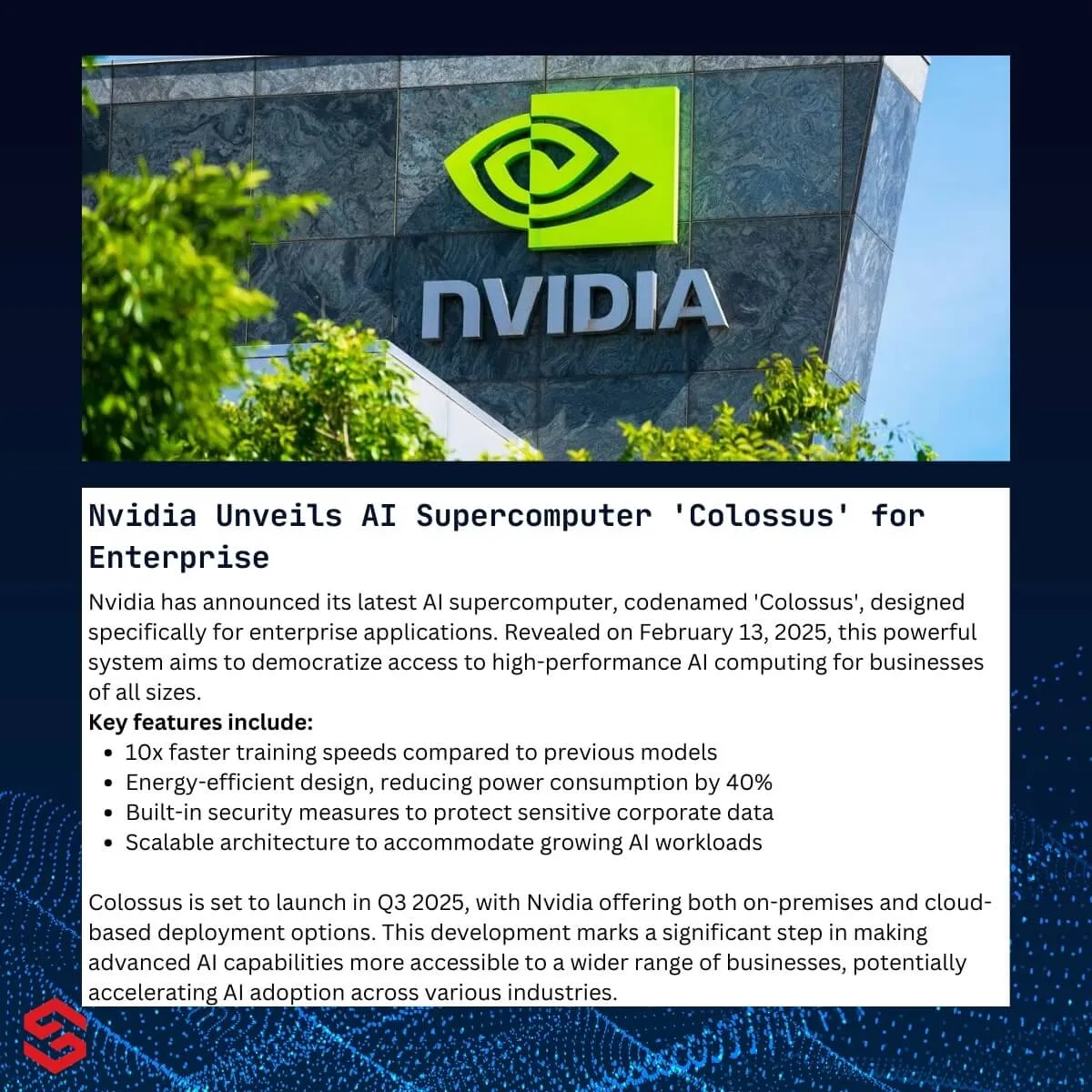 Nvidia Unveils AI Supercomputer 'Colossus' for Enterprise
