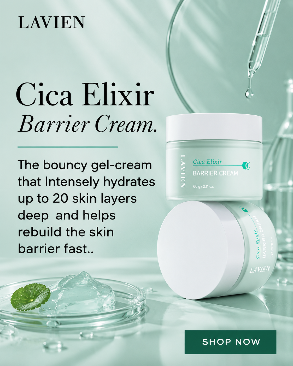Lavien Cica Elixir Intensive Serum creative