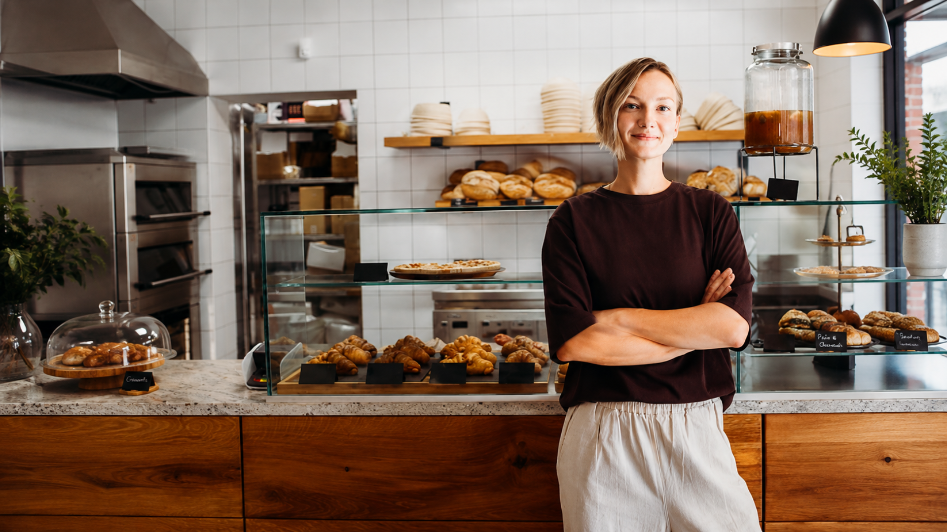 Independent bakery owner
