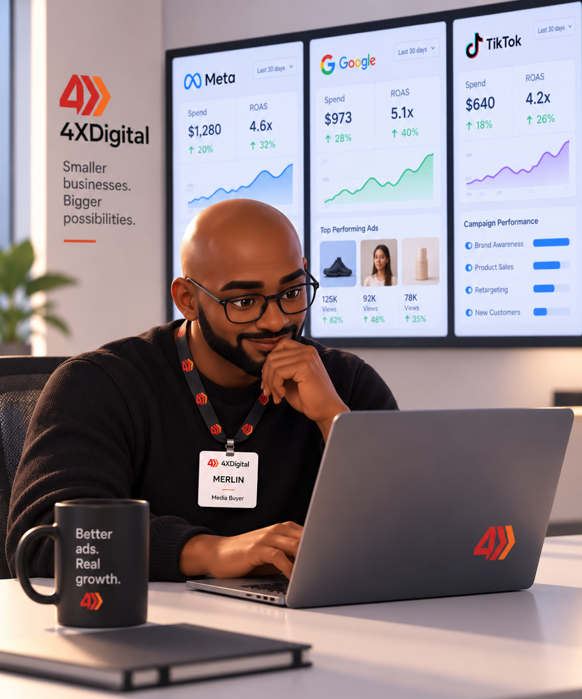 MERLIN working as Media Buyer