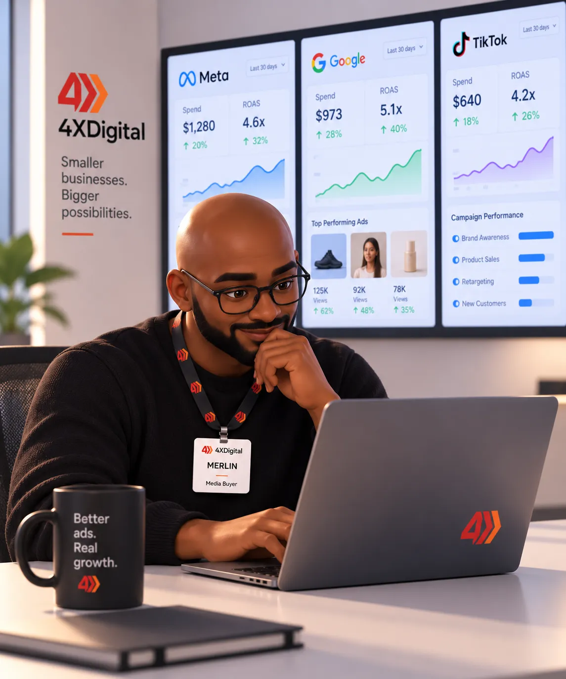 MERLIN working as Media Buyer