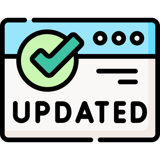 a card icon that says UPDATED with a check mark
