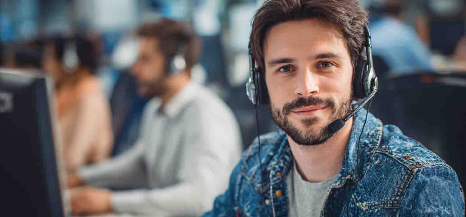 MSP technician providing remote support services to a small business