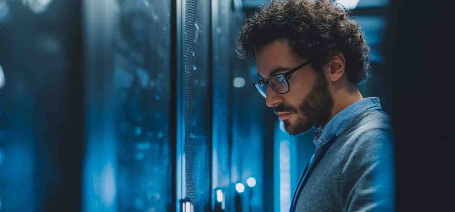 IT specialist securing cloud infrastructure with advanced cybersecurity tools