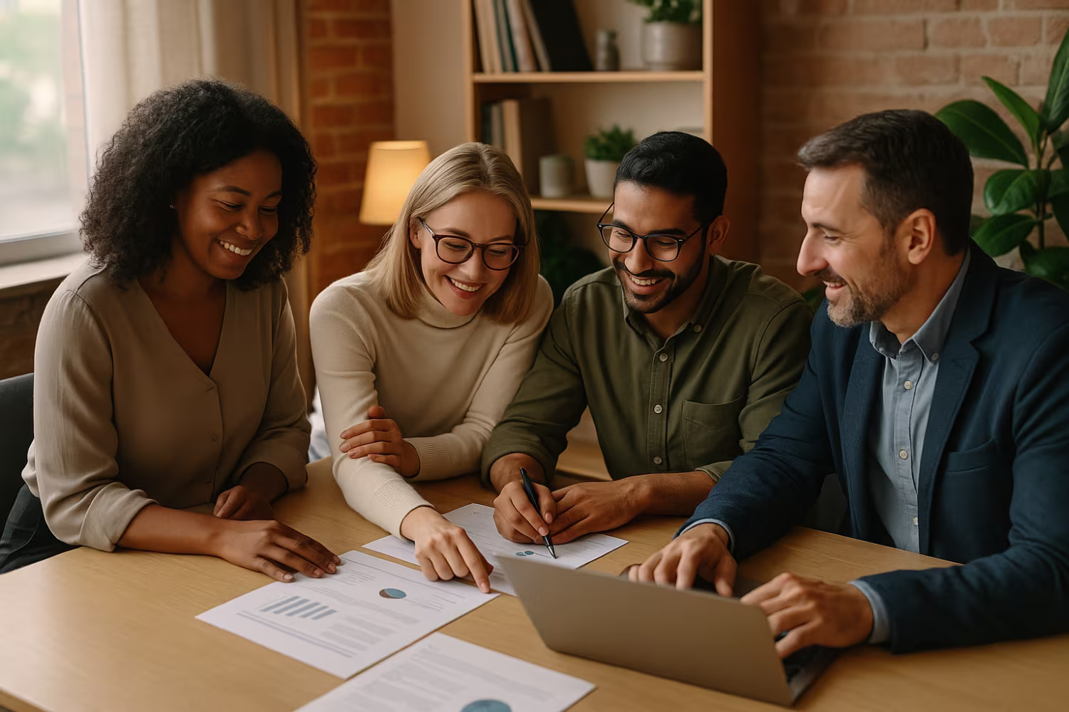 Diverse team discussing third-party risk management