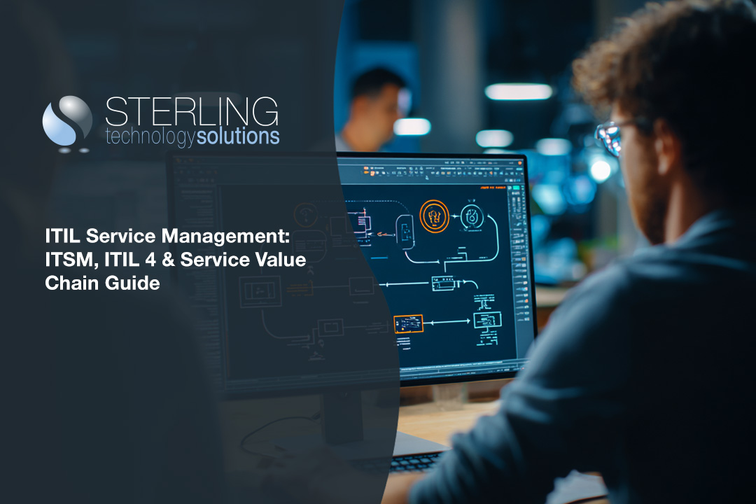 IT security agent working on his powerhouse software.