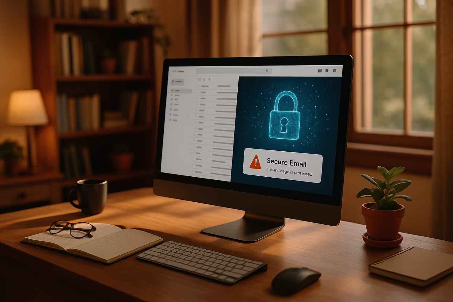 Secure email interface, business email protection