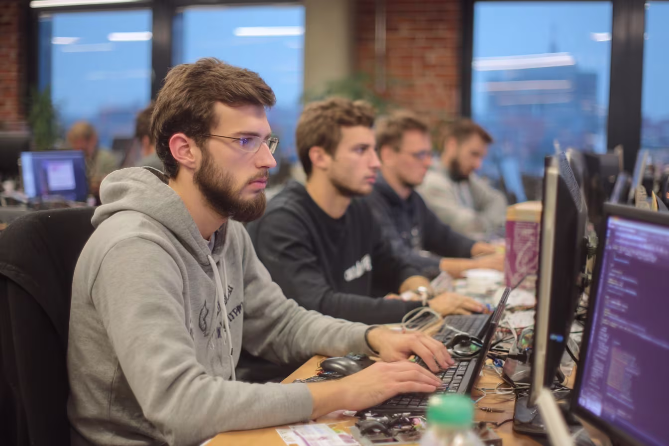 Team working on private cloud solutions