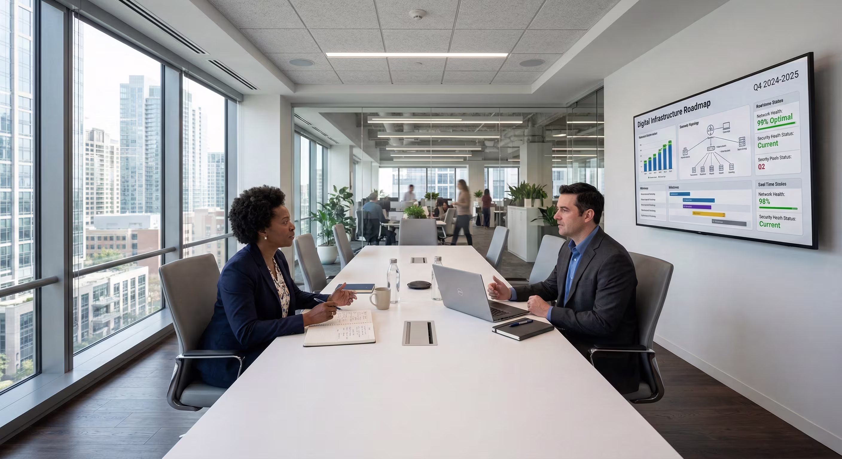 Outsourced IT department collaborating