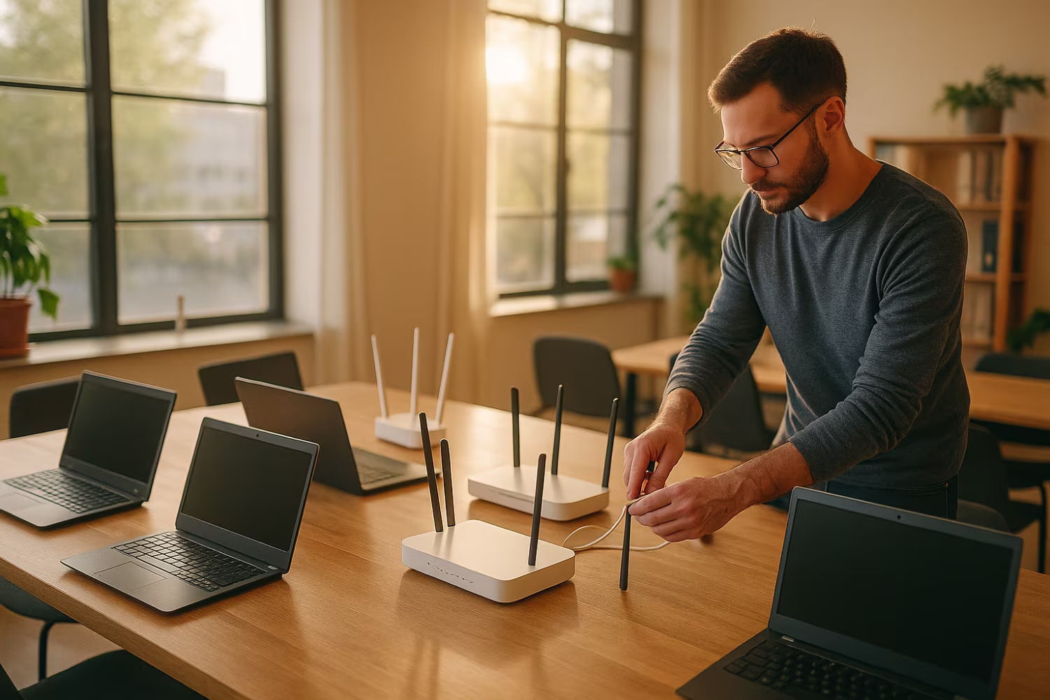 IT professional setting wireless network design