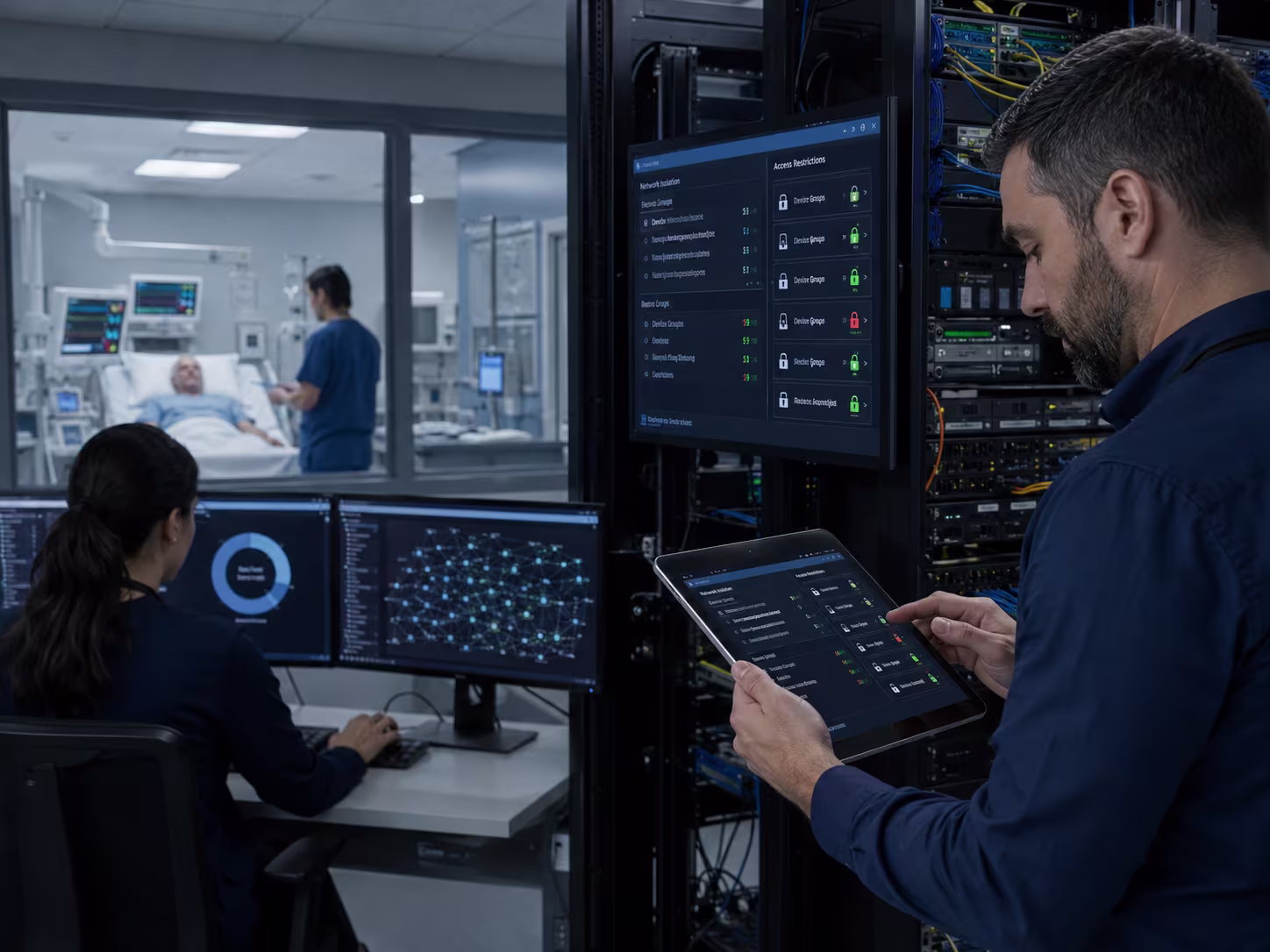 IT professional providing network segmentation services