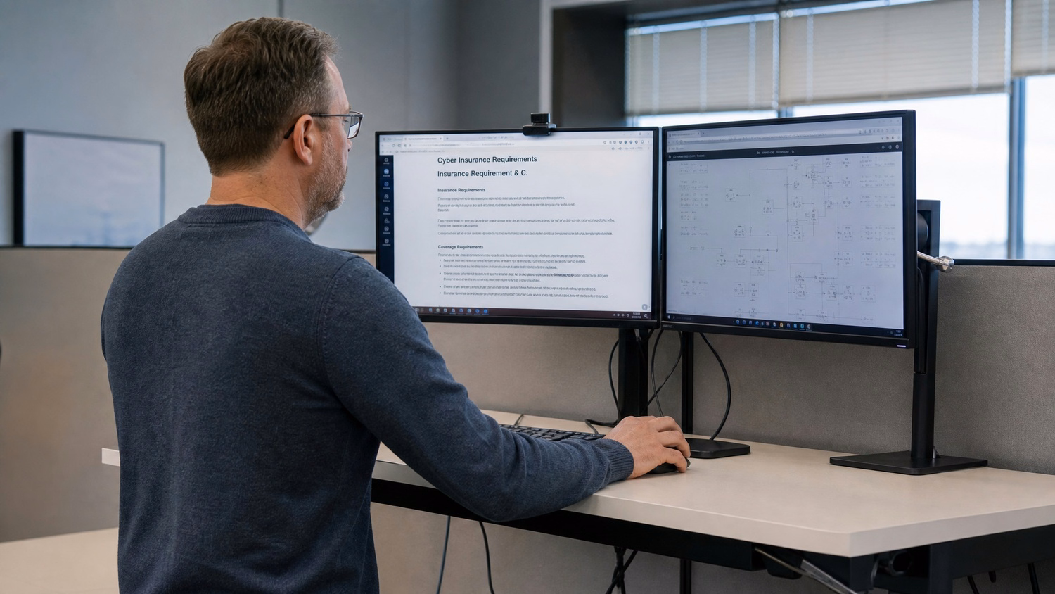 STANDING DESK An IT professional one person standing at a height-adjustable
