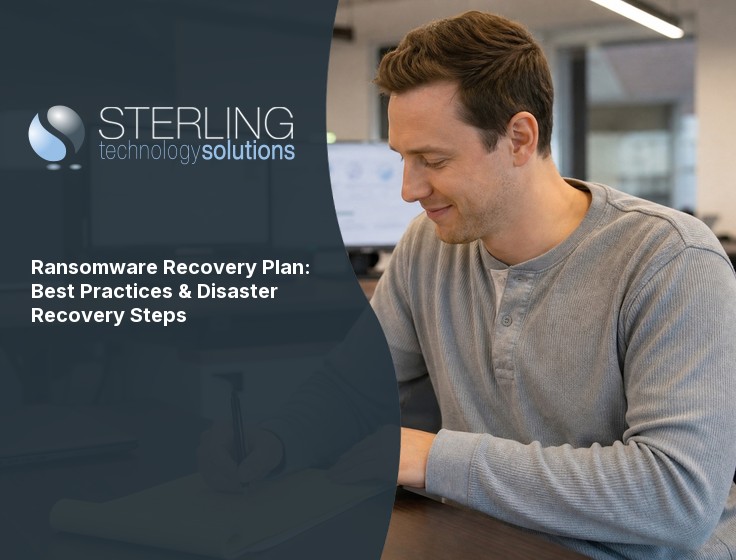 IT security agent working on his powerhouse software.