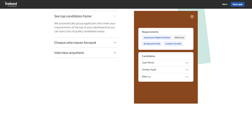 Indeed for Employers Landing Page Design Inspiration