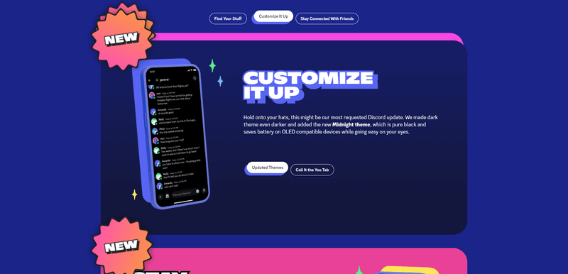 Discord Mobile Experience Landing Page Design Inspiration