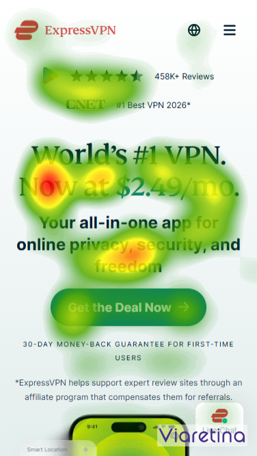 Landing Page Eye-Tracking Mobile Screen Landing Page Eye-Tracking Mobile Screen