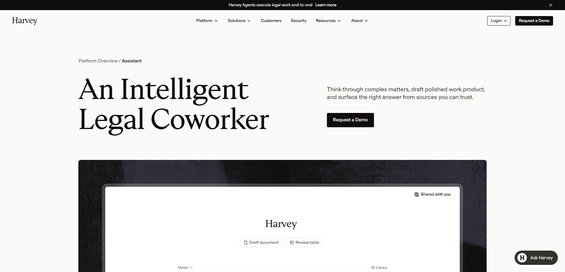 Harvey Assistant Landing Page Harvey Assistant Landing Page