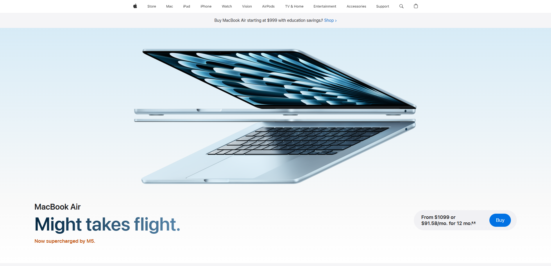 Apple MacBook Air Landing Page Apple MacBook Air Landing Page