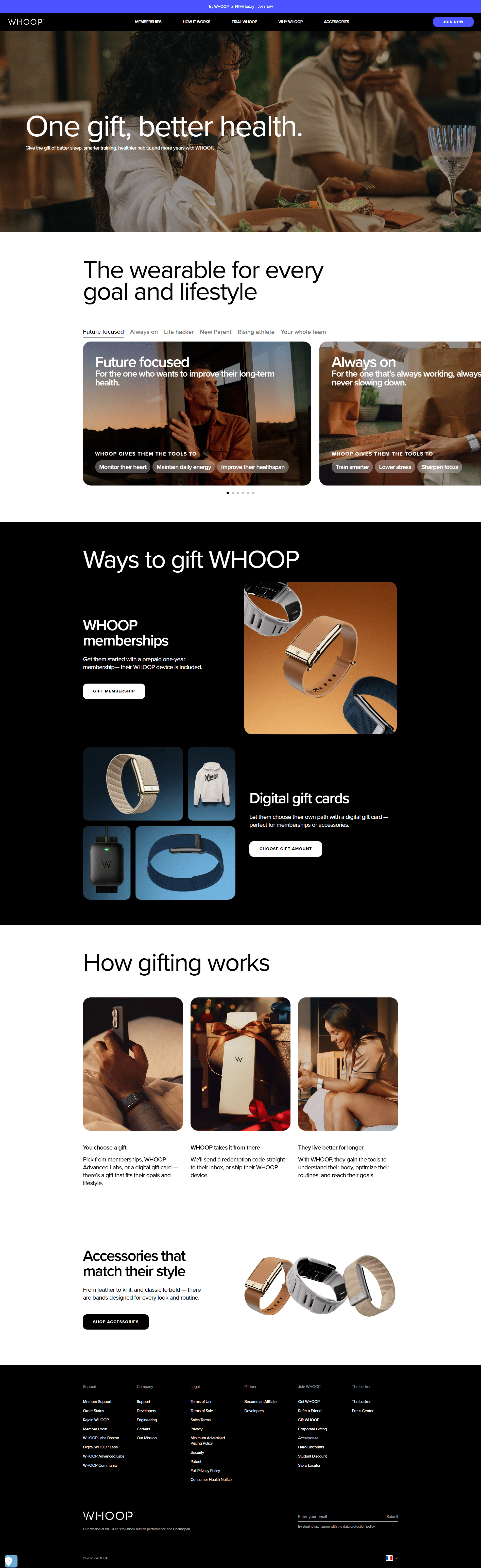 Whoop Gift Landing Page Whoop Gift