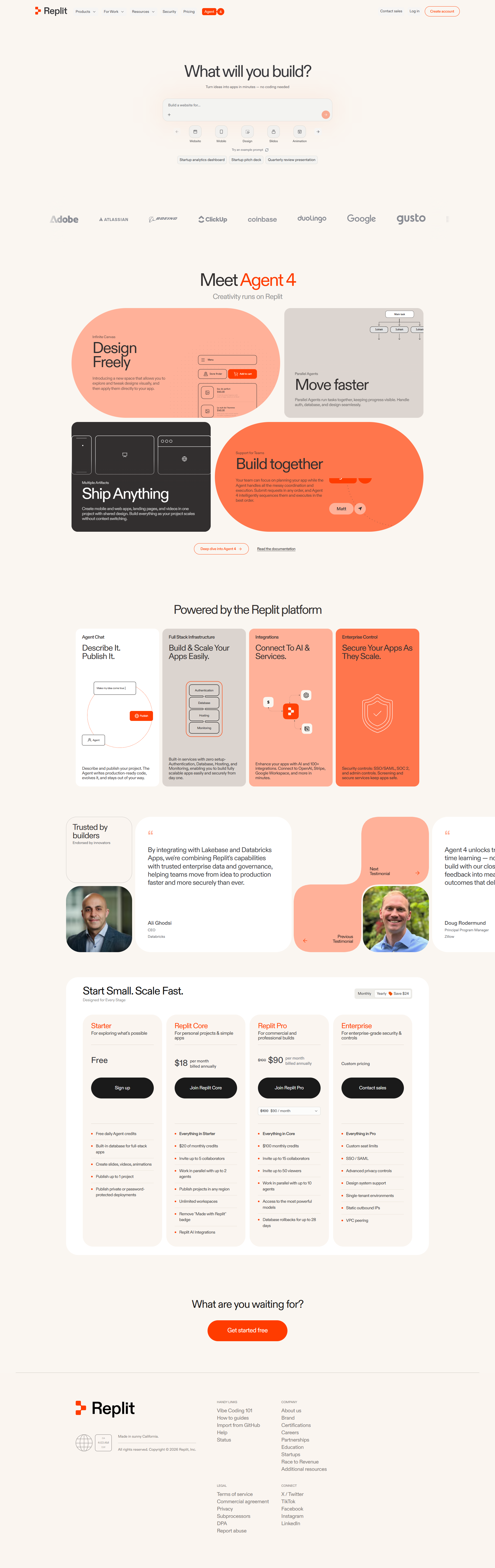 Replit Landing Page Replit