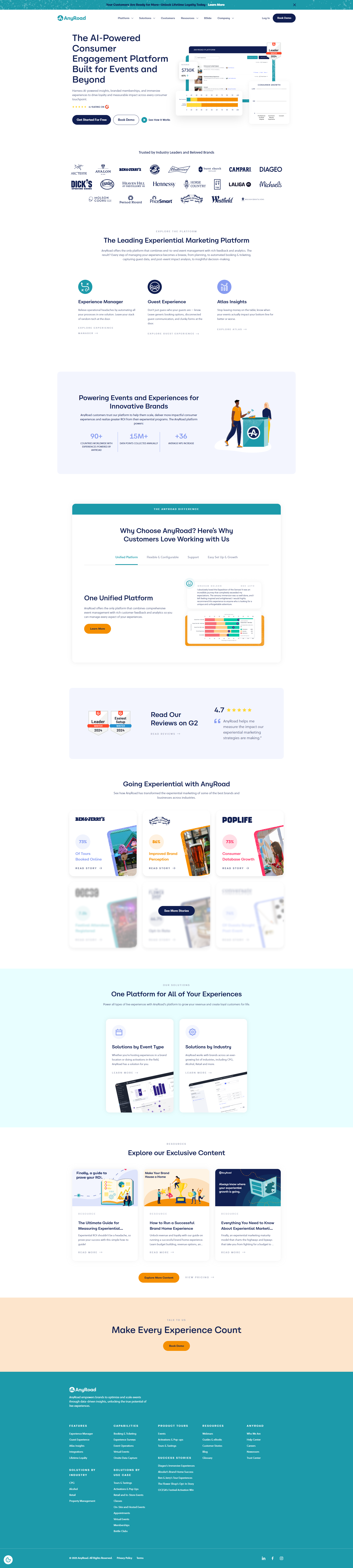 AnyRoad Landing Page AnyRoad