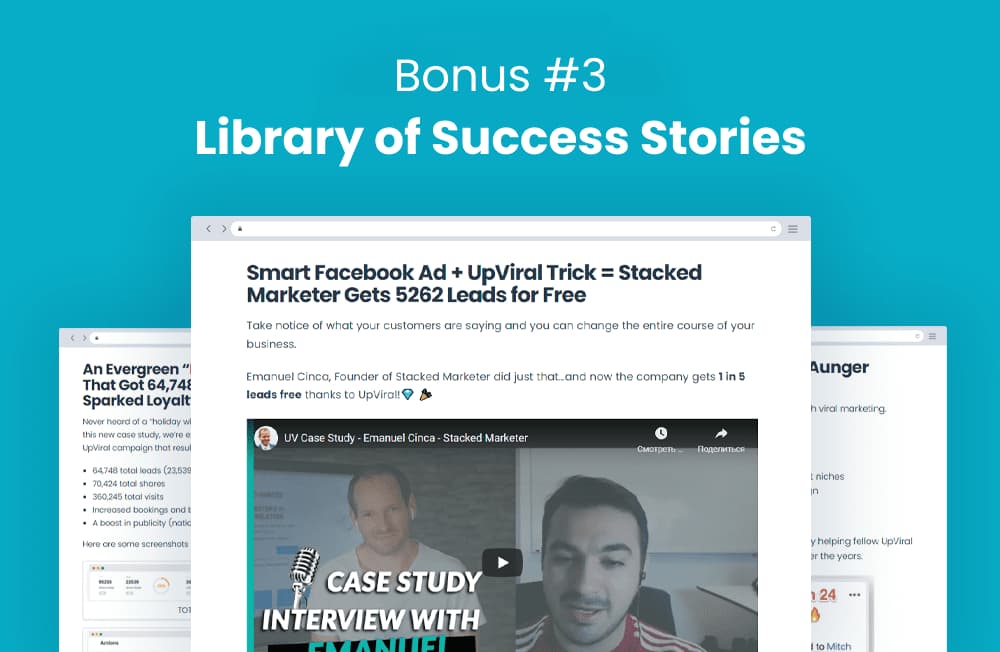 Bonus #3 Library of Succes Stories