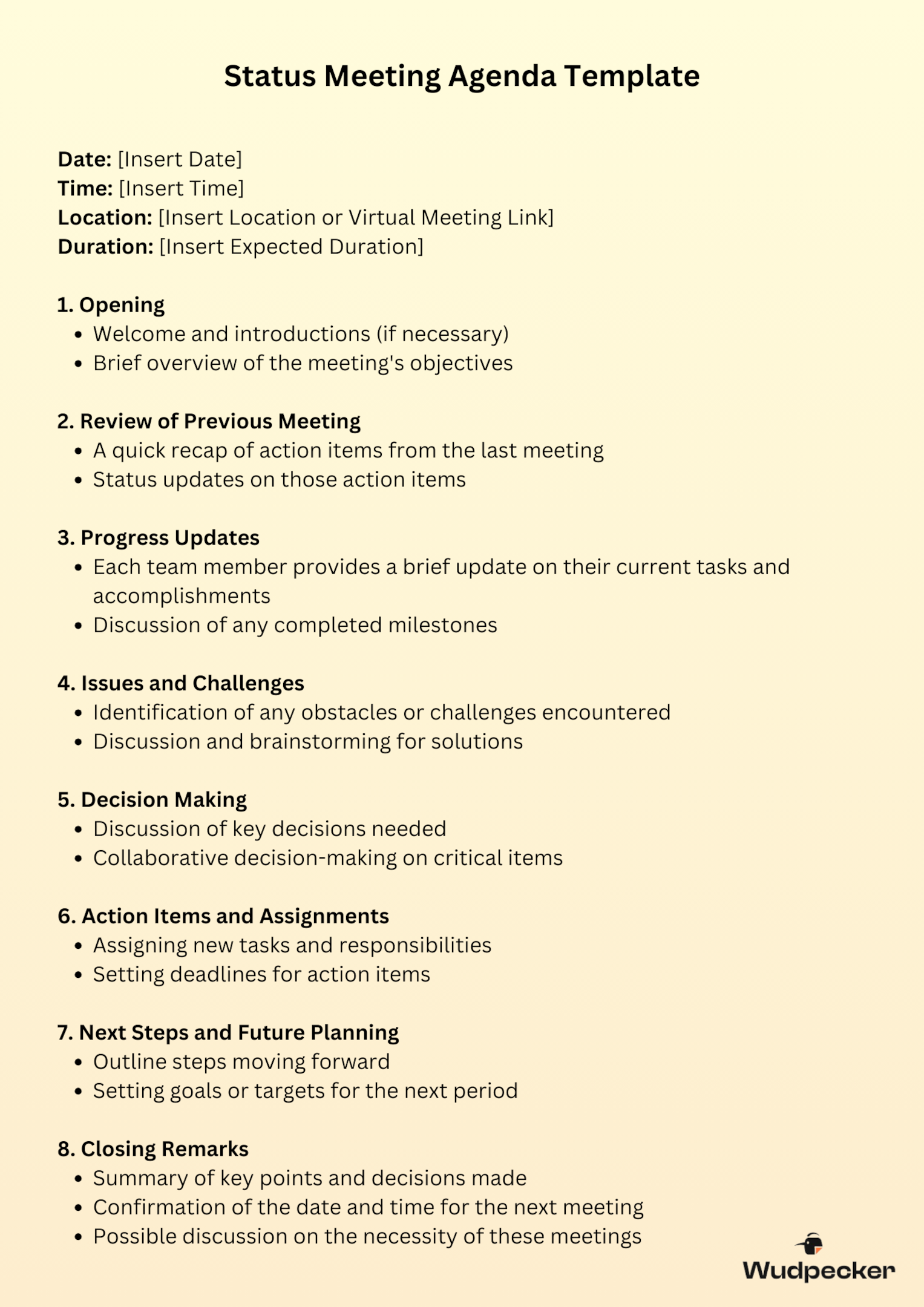 Fun Meeting Agenda Template Fun Meeting Agenda Template