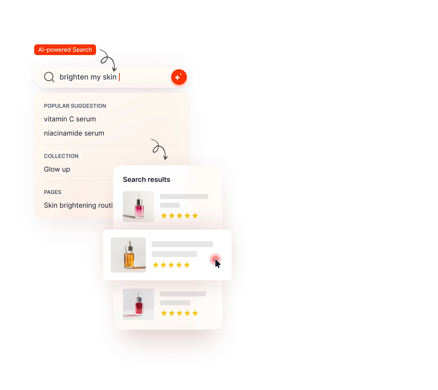 AI Search Overlay