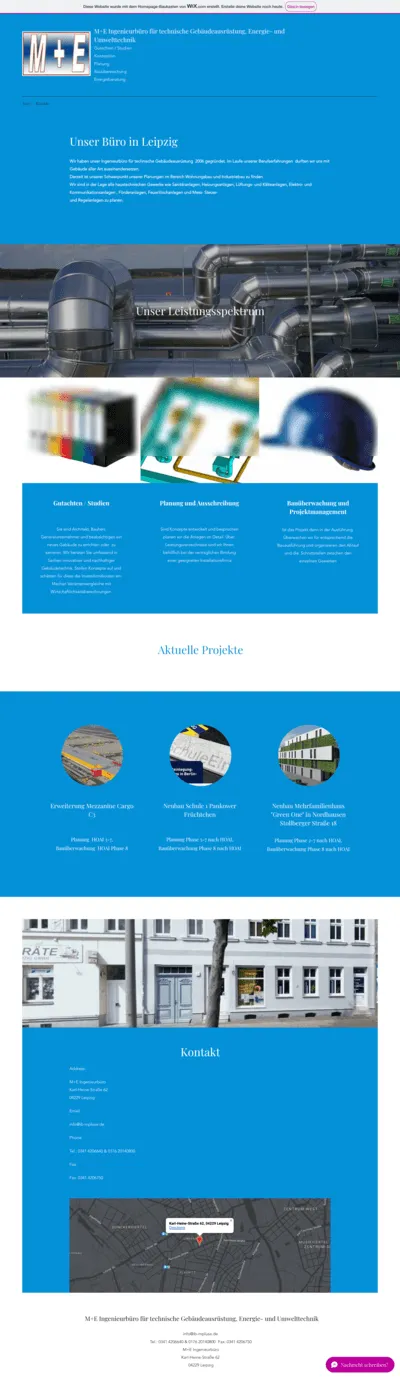 Website von M+E
