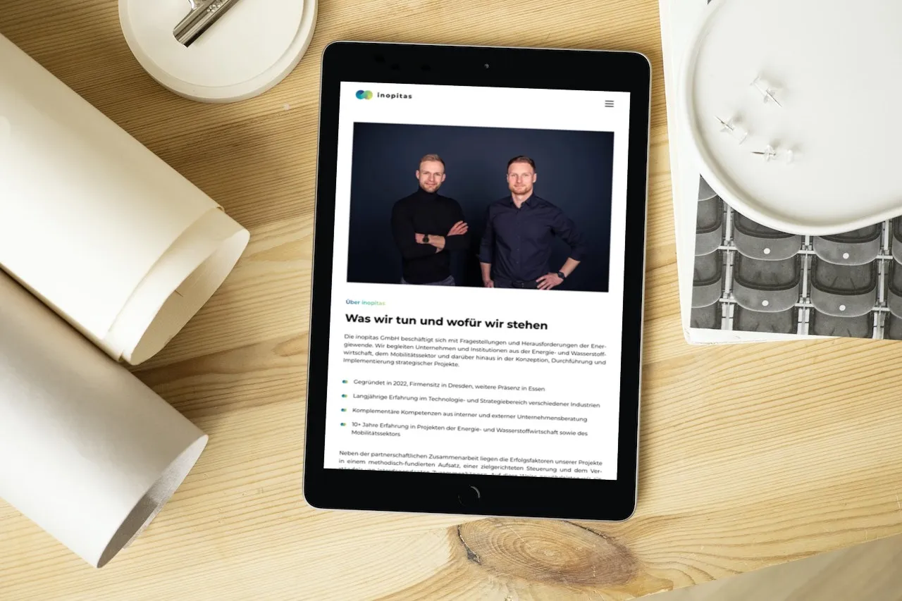 Inopitas Kundenprojekt auf Tablet