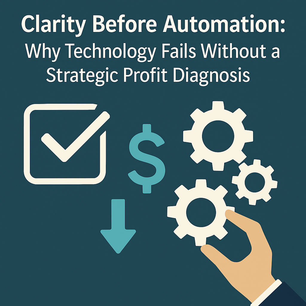 Clarity Before Automation: Why  Technology Fails Without a Strategic Profit  Diagnosis