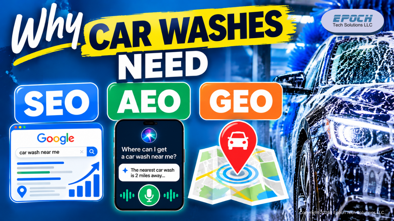 Why Car Washes Need SEO, AEO, and GEO