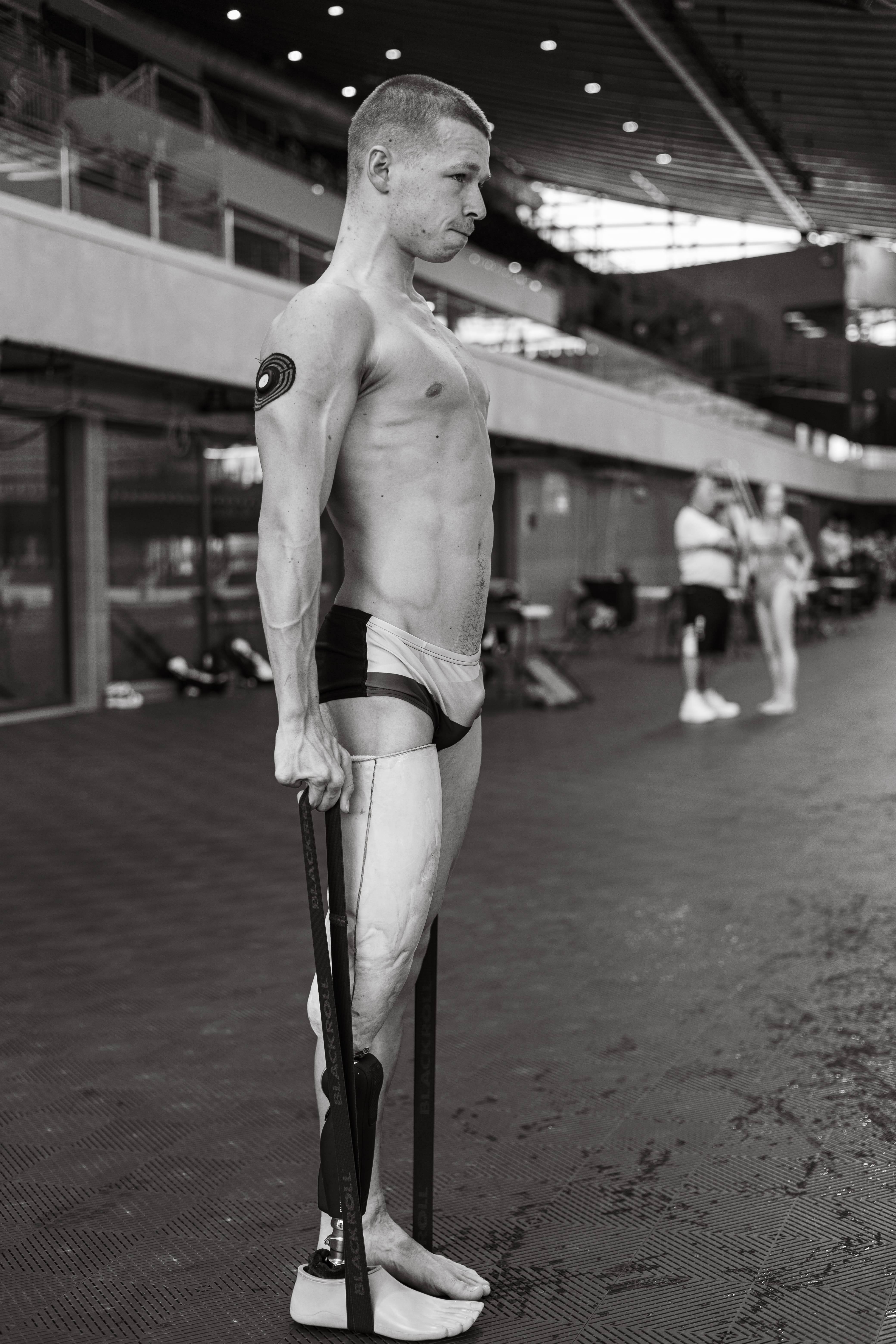 warming up before training