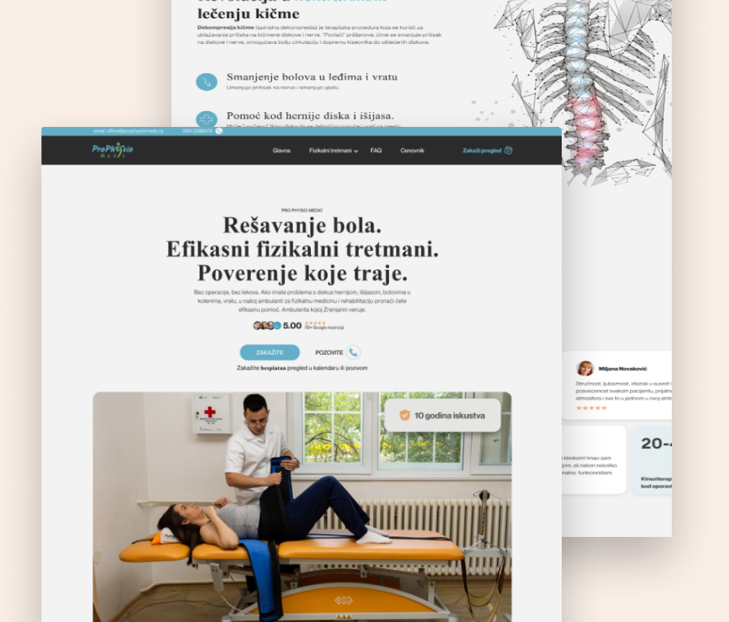 A mockup of a project
