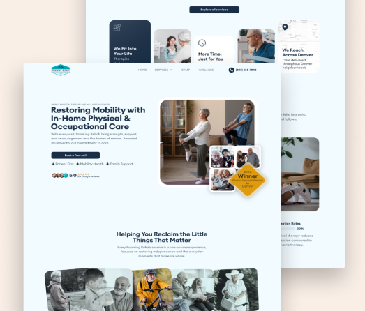A mockup of a project