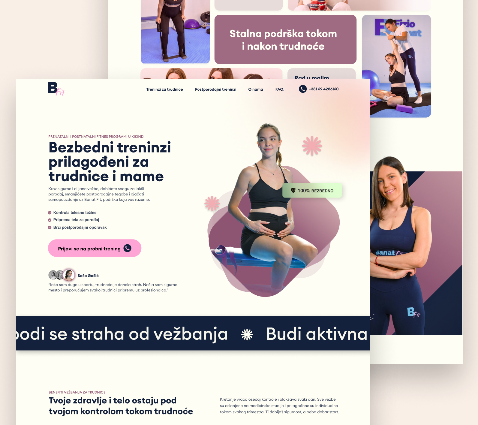 A mockup of a project