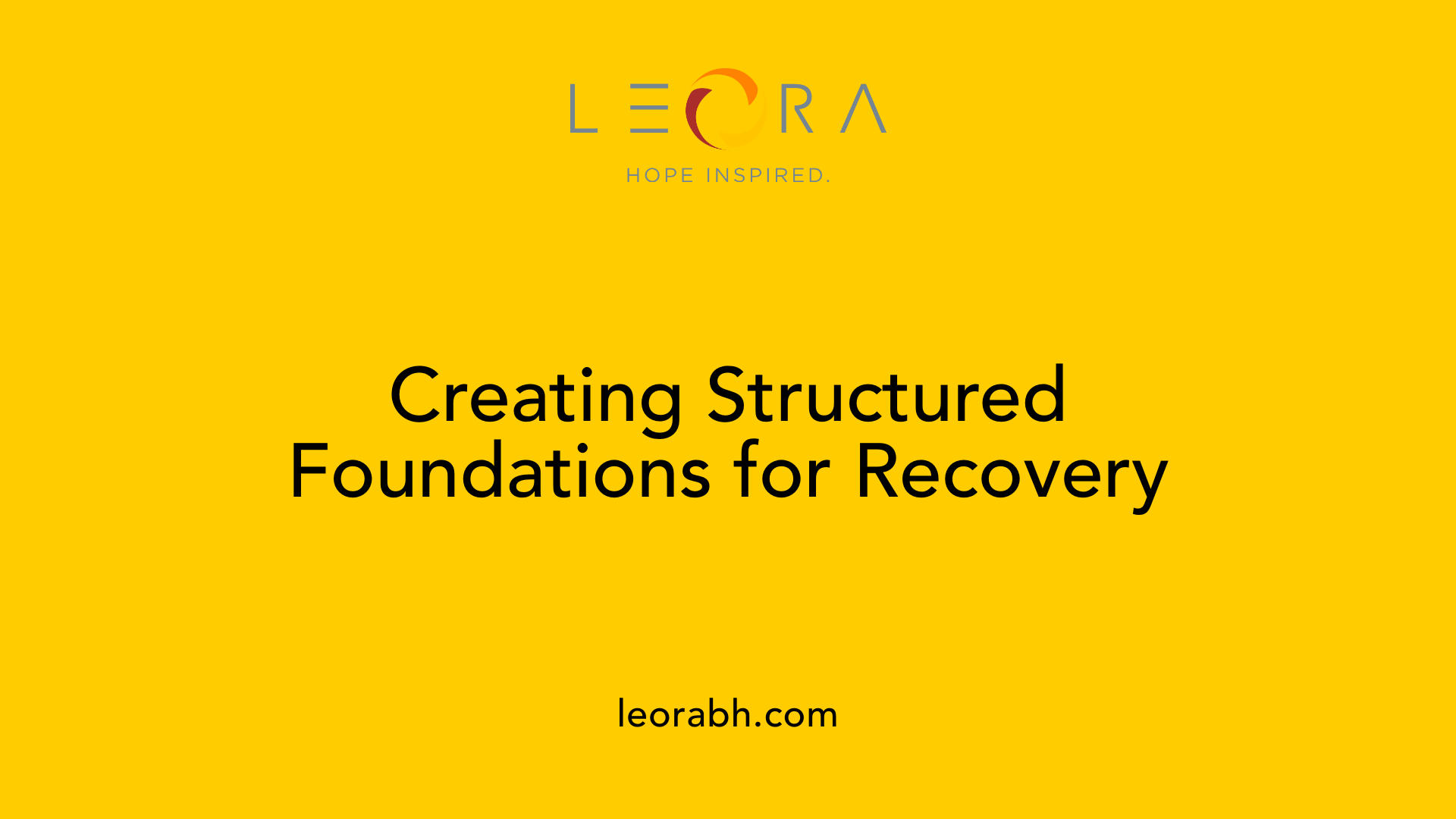 Creating Structured Foundations for Recovery