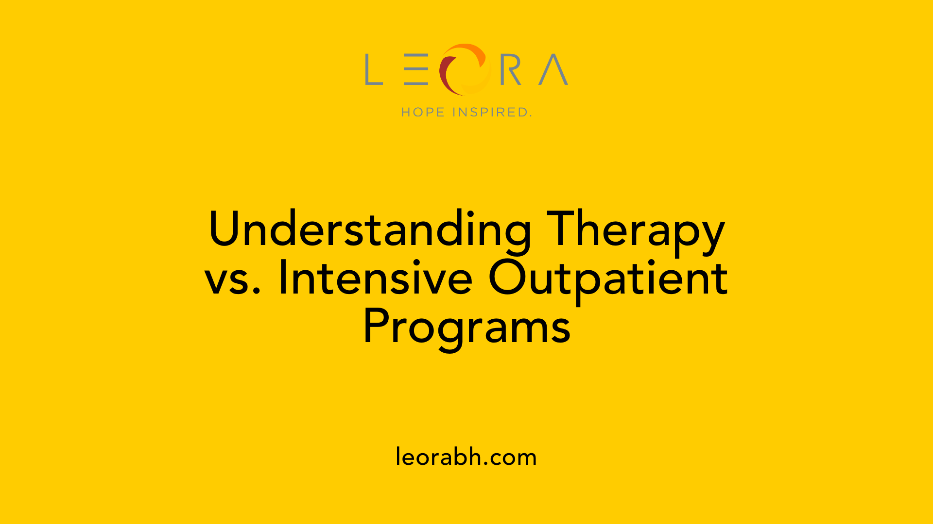 Understanding Therapy vs. Intensive Outpatient Programs