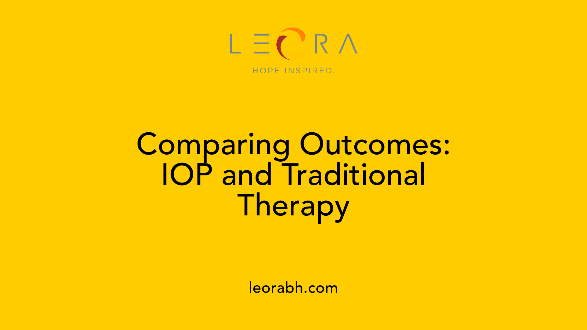 Comparing Outcomes: IOP and Traditional Therapy
