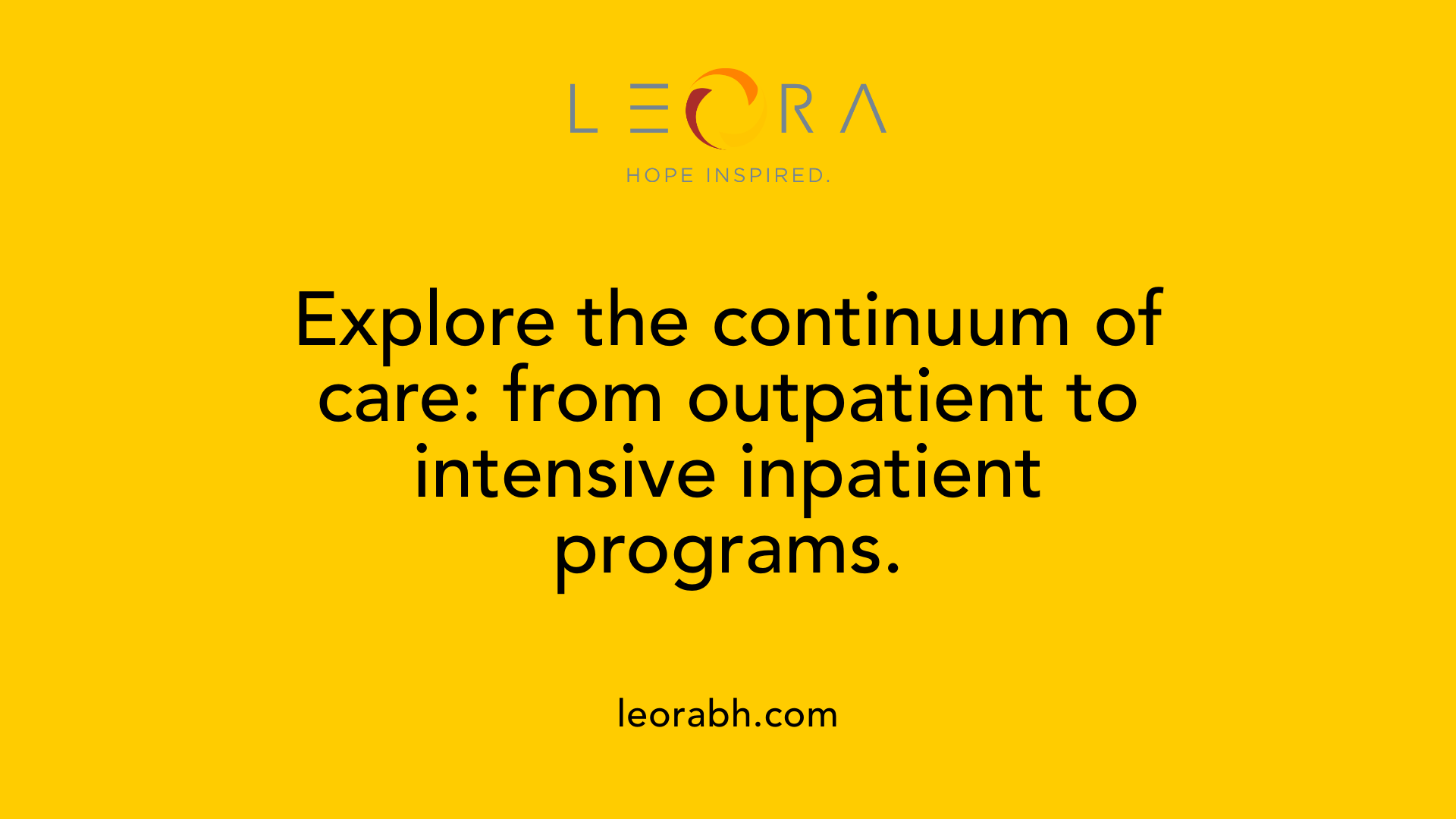 Explore the continuum of care: from outpatient to intensive inpatient programs.