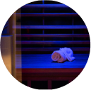 Infrared sauna.