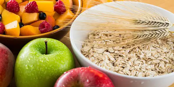 Image of foods that feature fiber, which can keep you feeling full longer, help lower high blood pressure and balance cholesterol levels. 