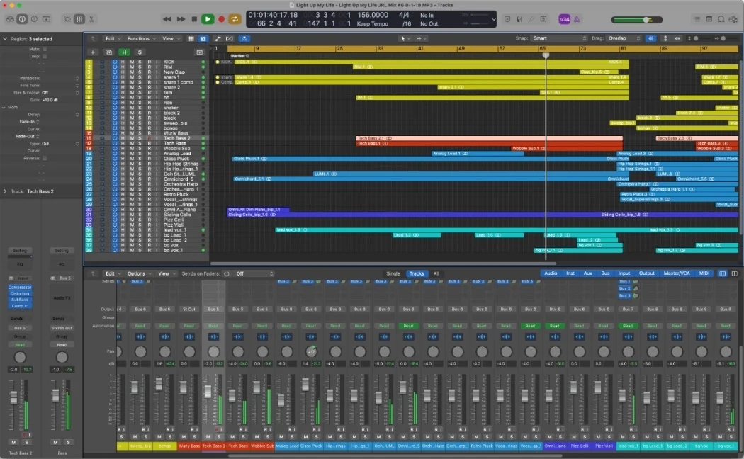 Kurs Logic Pro — widok programu