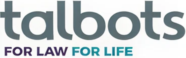 Talbots logo with the tagline 'For Law For Life'.