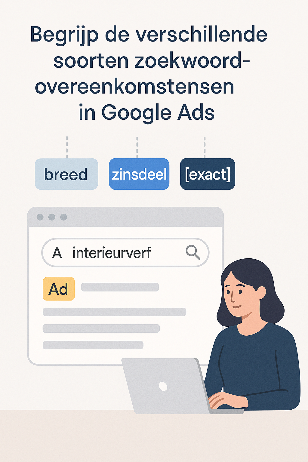 Begrijp de verschillende soorten zoekwoordovereenkomsten in Google Ads